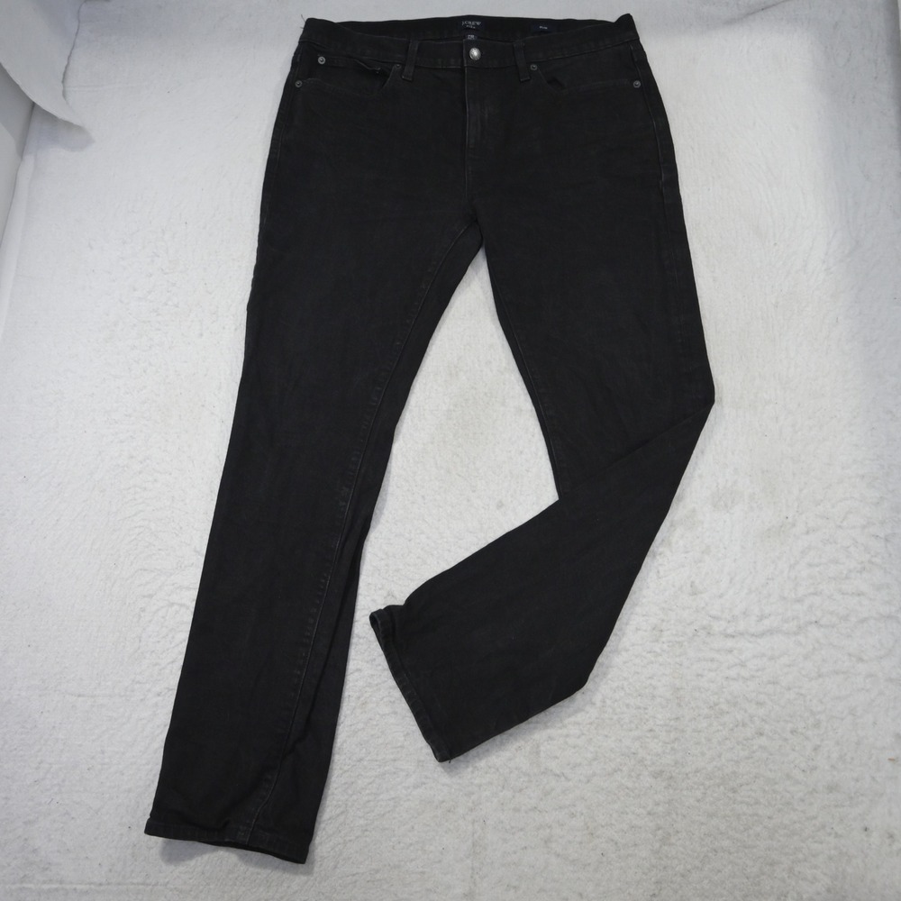 J.Crew Jeans Mens 35x32 Slim Black Flex Cotton Stretch Denim Pants